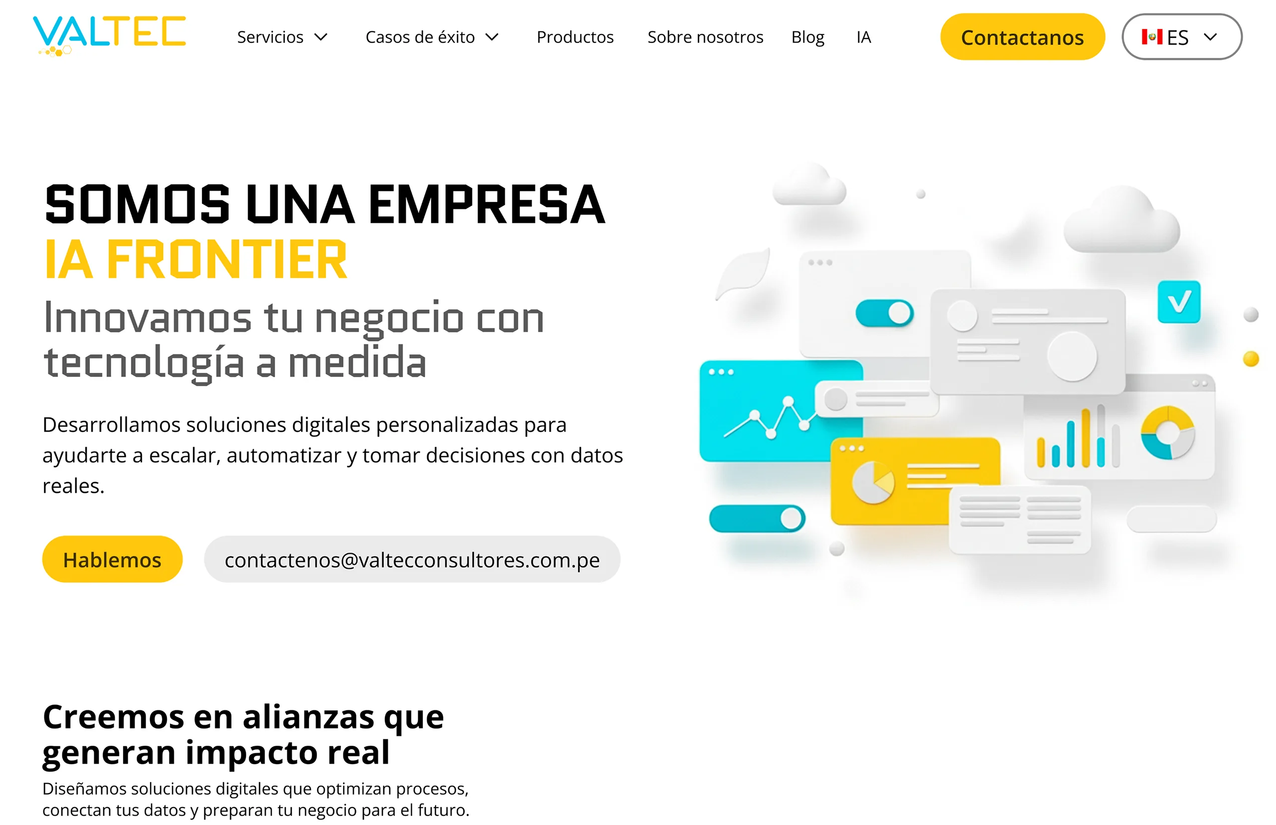 Rediseño web corporativo — Home