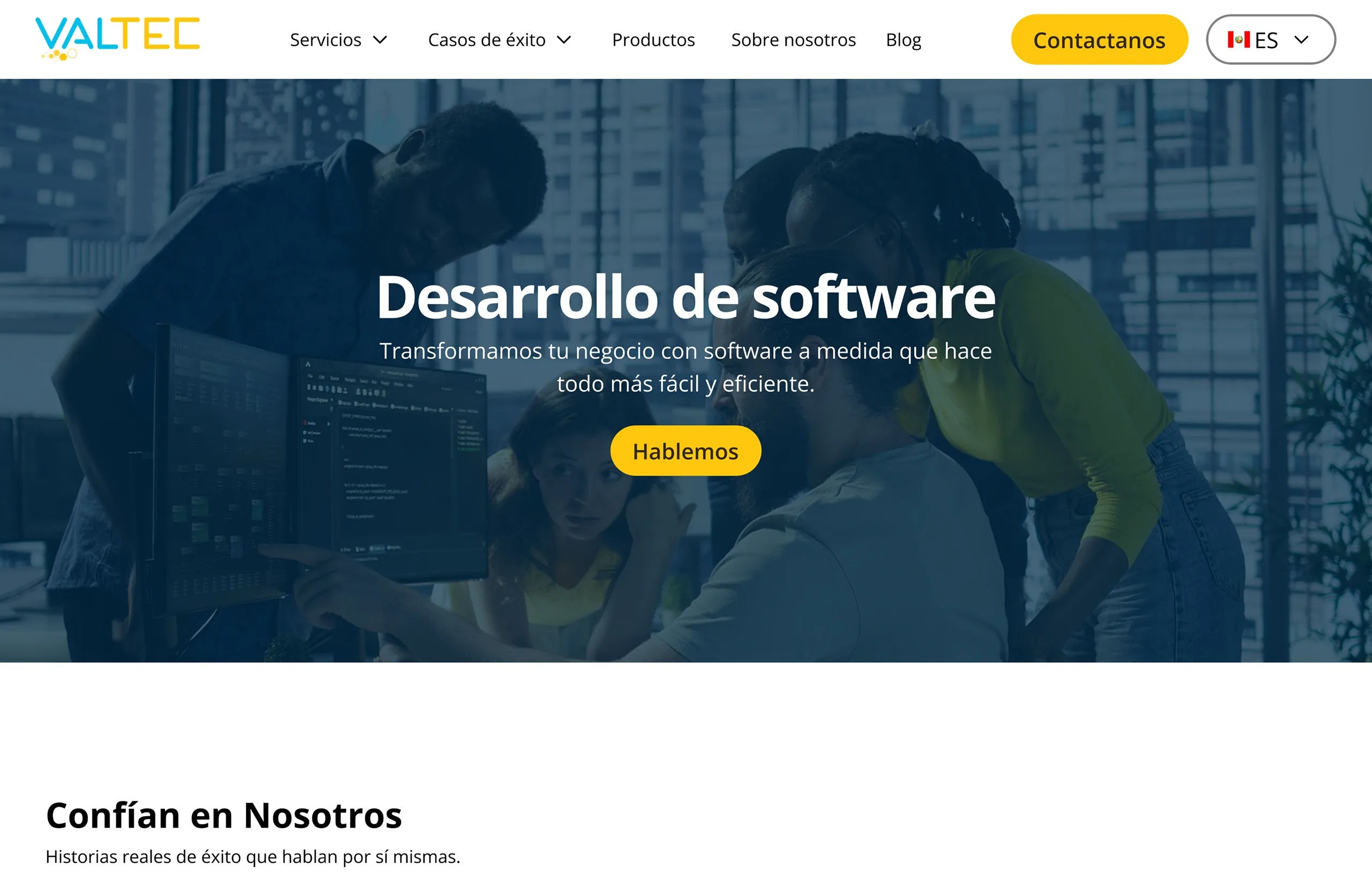 Rediseño web corporativo — Servicios