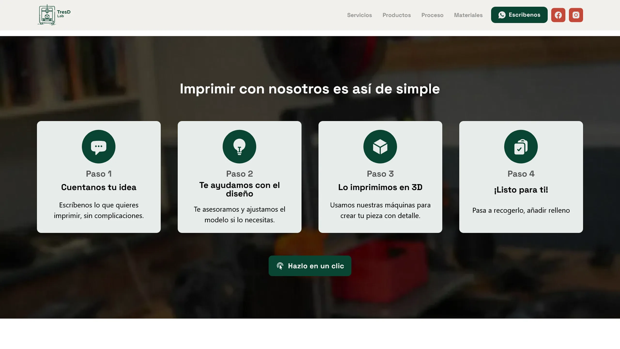 Web de impresión 3D — Proceso
